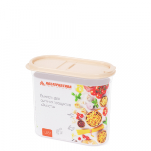 Емкость для сыпучих продуктов "Фиеста"1,65л(с клапаном) (уп.8)М8783