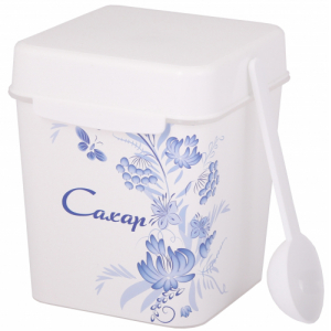 Емкость "Шале" (сахар) 1,2л с ложкой (уп.12) М7808